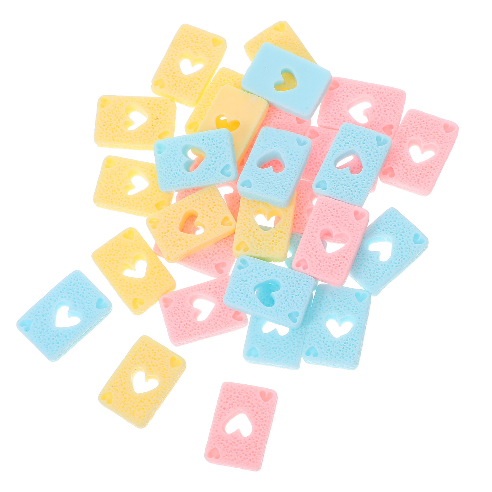 Embellishment Crafts - 30Pcs Resin Poker Charms Candy Color