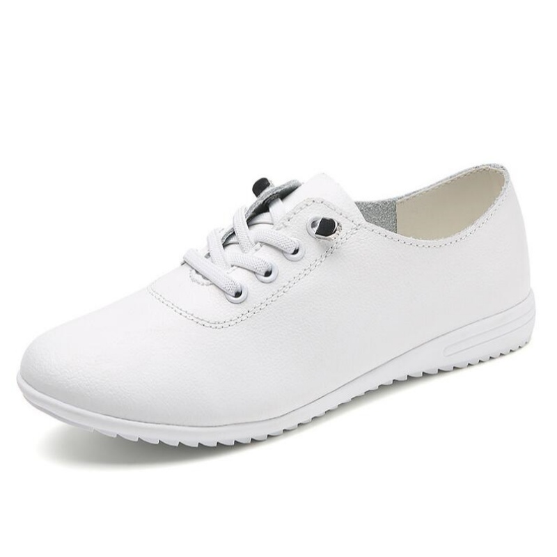 Guipure Lace Panel - Female Ladies Women's Genuine Leather Flats