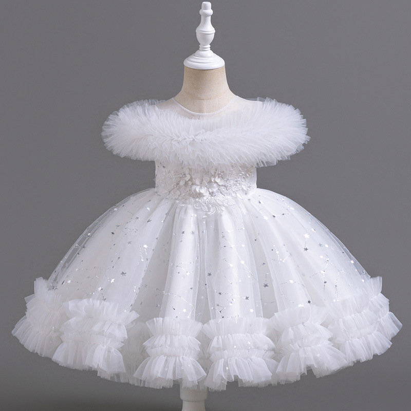 Fashion Princess Dress for Gir - Lace Ribbon Trim ulasan dan harga