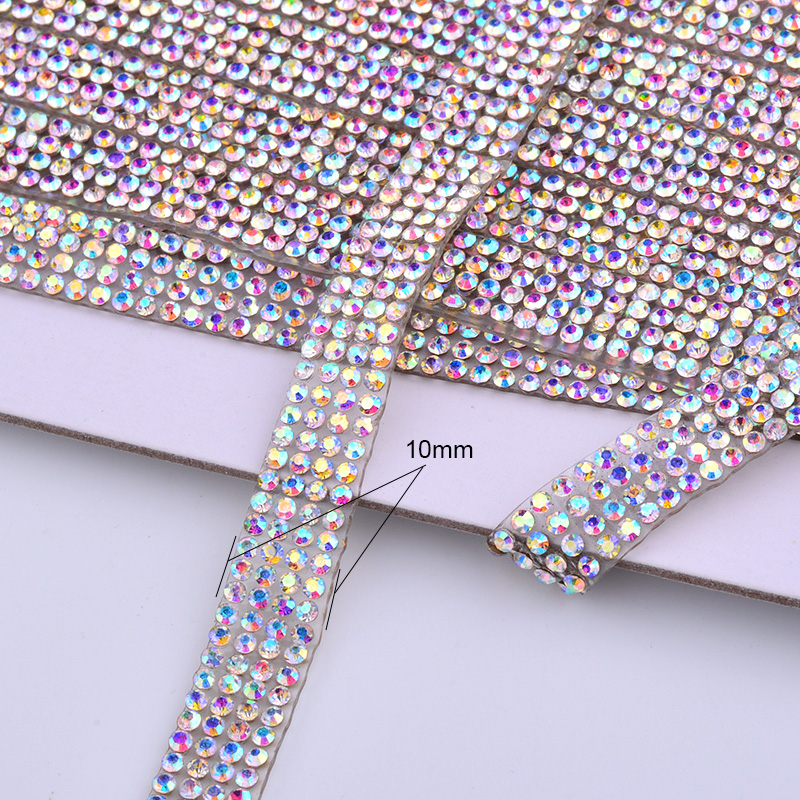 JUNAO 5Yard Crystal AB Rhinest - Hotfix Rhinestone Sheet ulasan dan harga