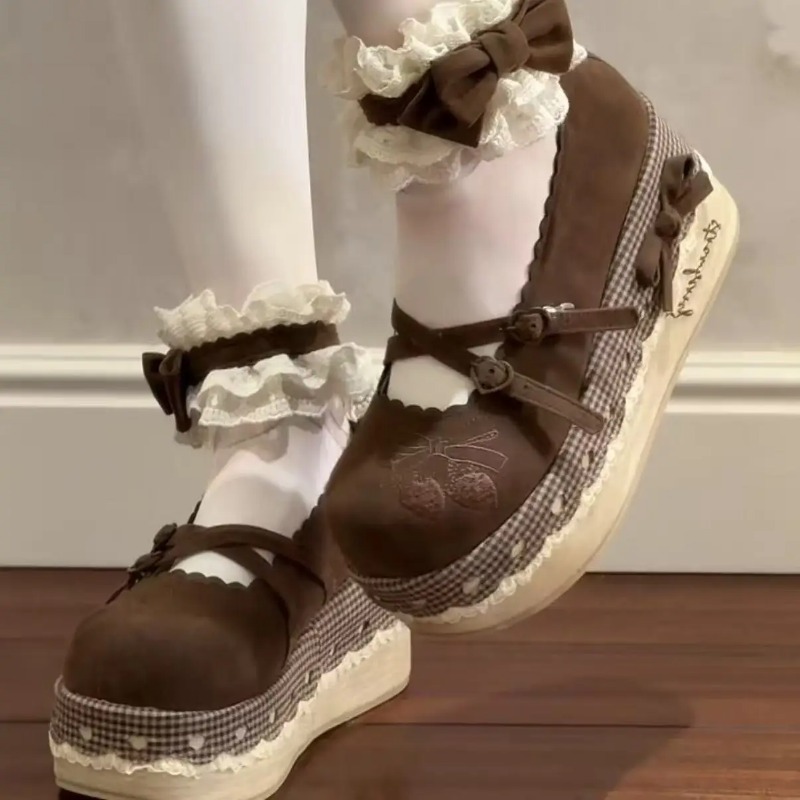 Lolita High Heels Height Incre - Embroidery Embellishments ulasan dan harga