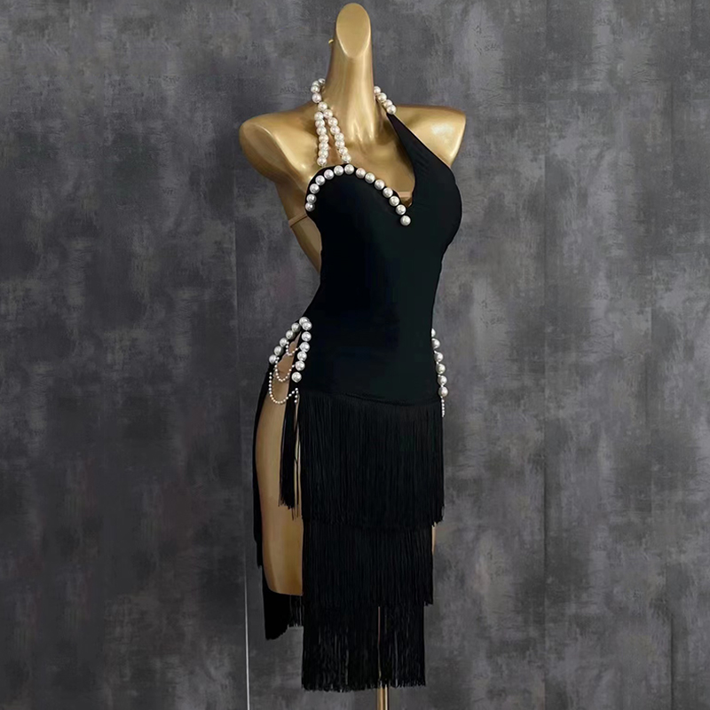 2025 High End Latin Dance Dres - Beaded Trim Fringe ulasan dan harga
