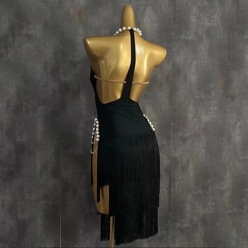 2025 High End Latin Dance Dres - Beaded Trim Fringe ulasan dan harga