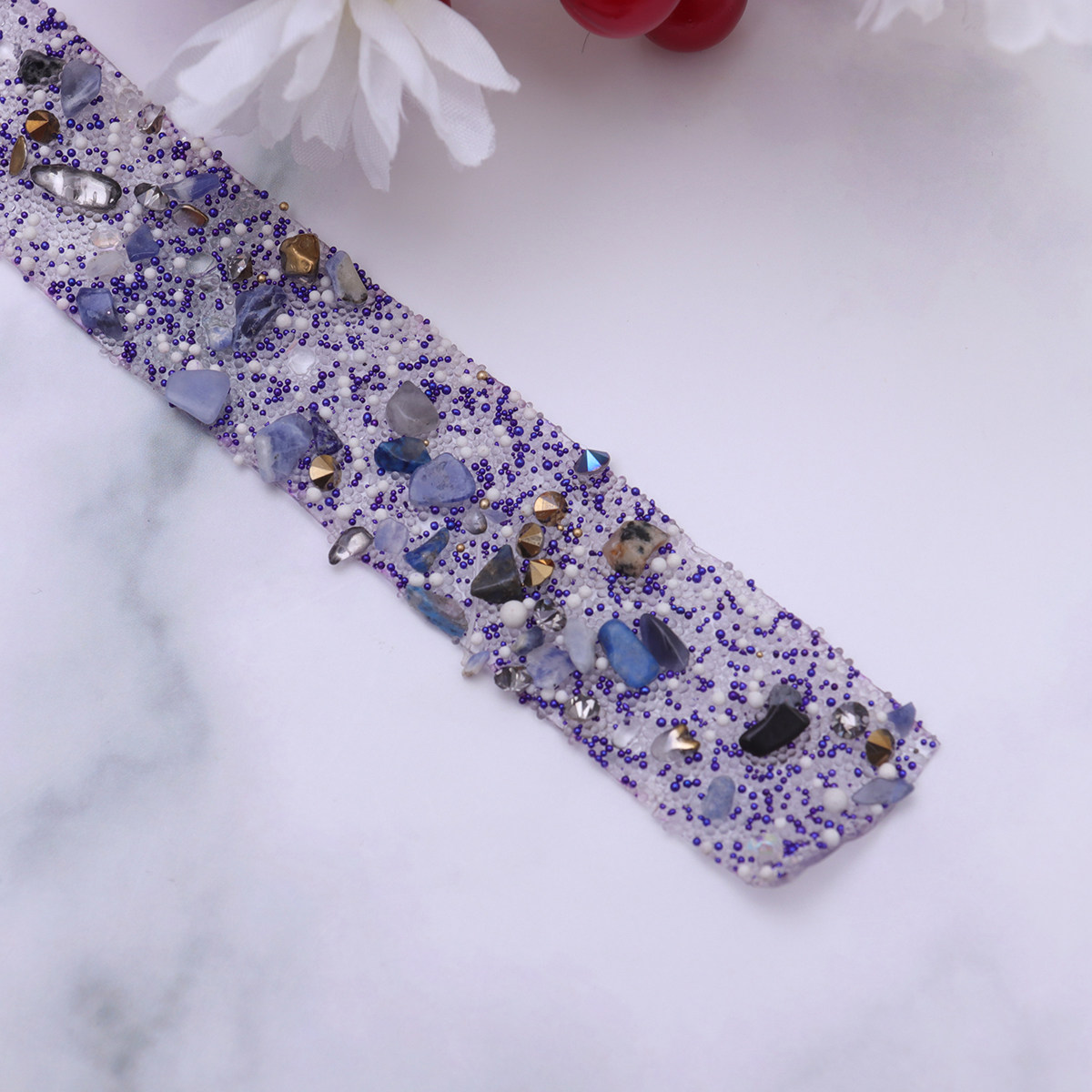 1 Meter Purple Rhinestone Appl - Embellishment Crafts ulasan dan harga