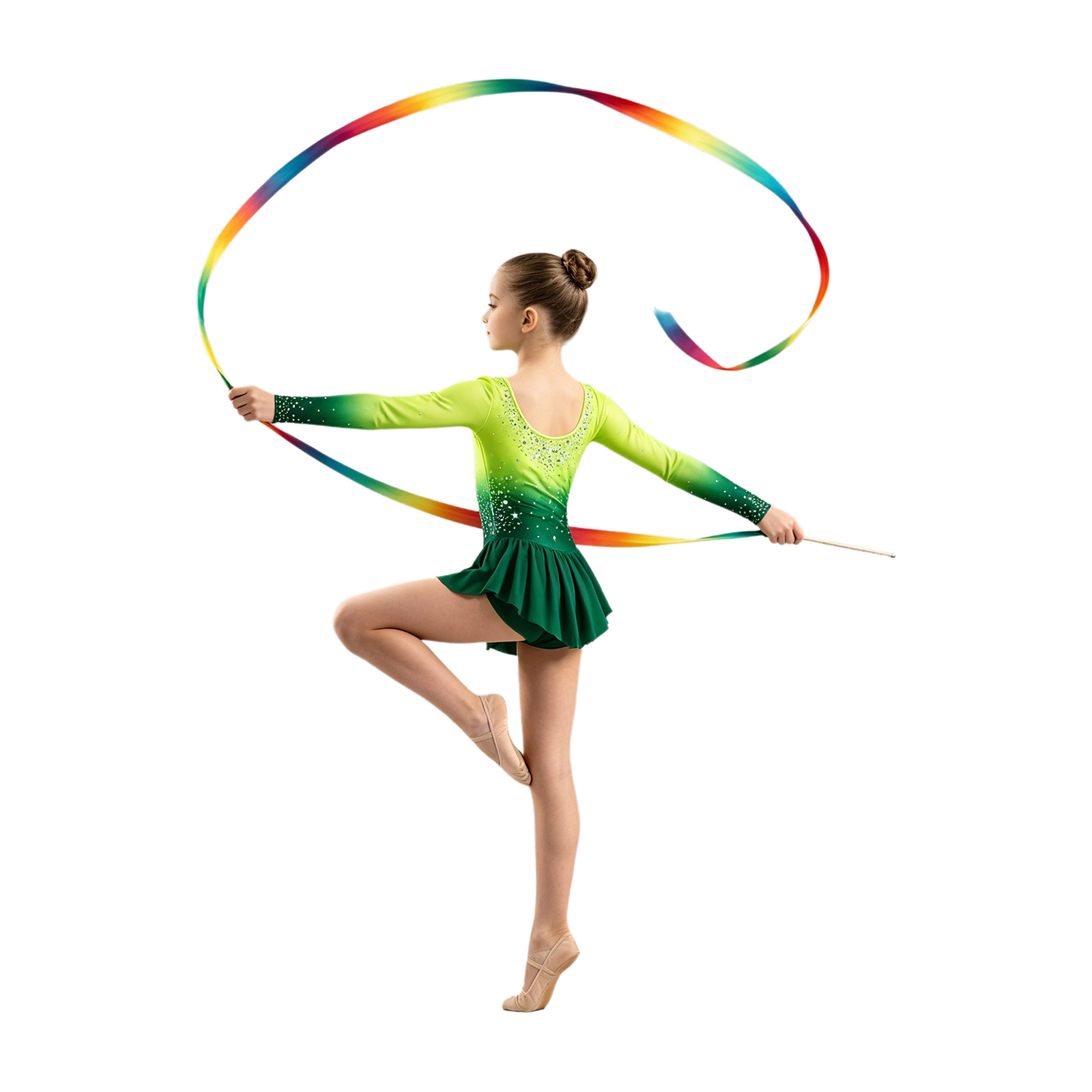 Kids Girls Rhythmic Gymnastics - Rhinestone Banding Trim ulasan dan harga