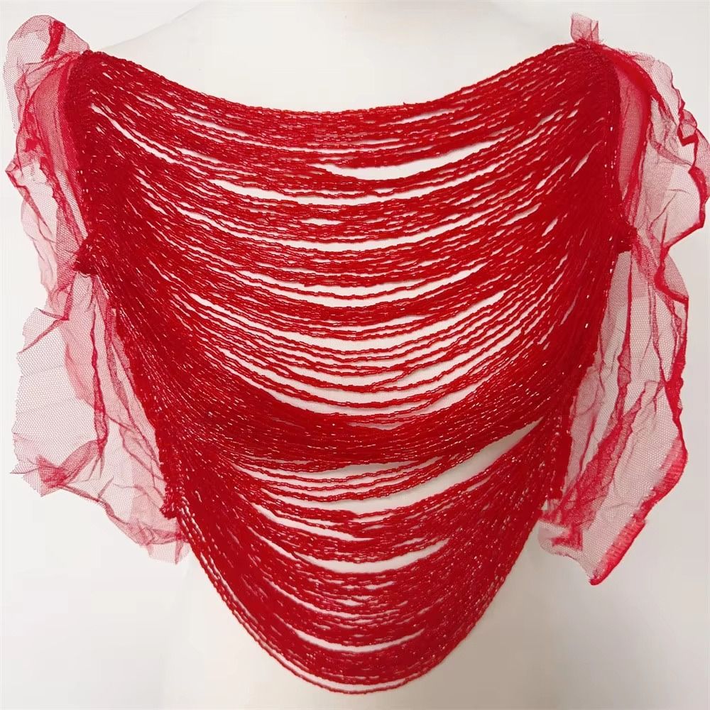 Exquisite Multi Layered Tassel - Beaded Trim Fringe ulasan dan harga