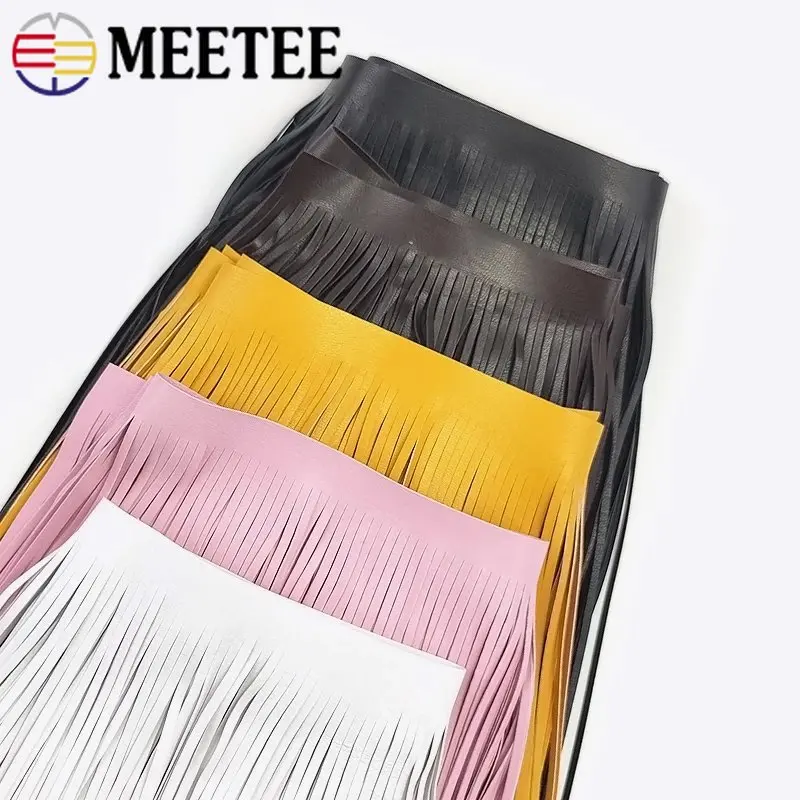 1Meter Meetee 10-30cmX5mm PU L - Beaded Trim Fringe ulasan dan harga