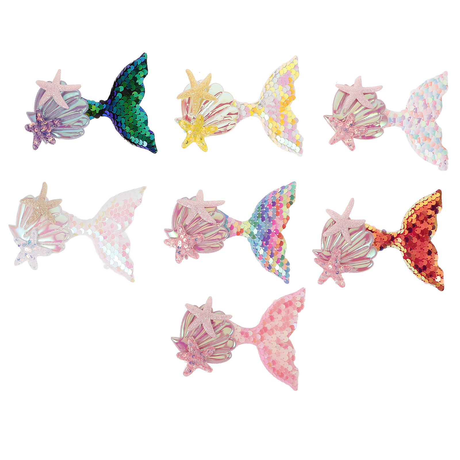 7Pcs Mermaid Fabric Patches fo - Embellishment Crafts ulasan dan harga