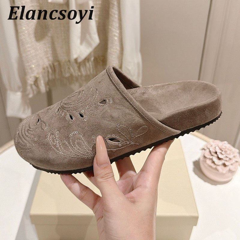 Lazy Mules Shoes Women's Embro - Embroidery Embellishments ulasan dan harga