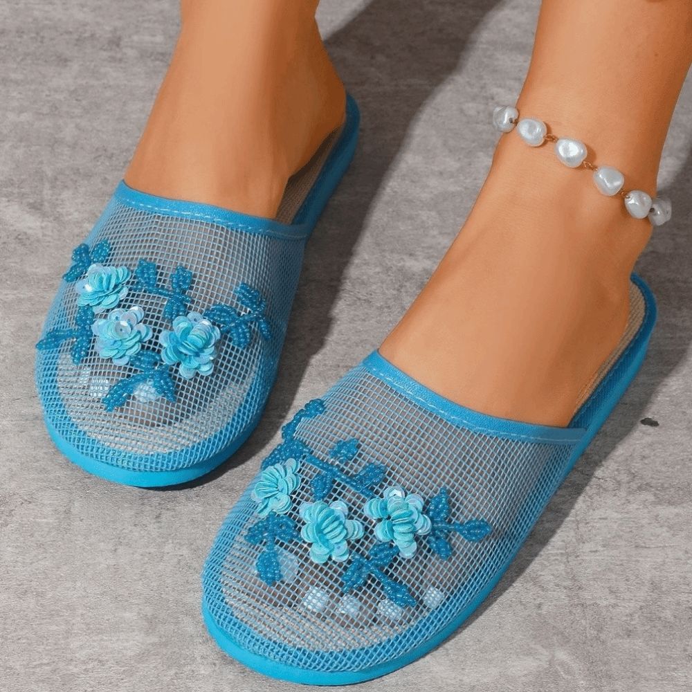 Casual Flower Embroidery Mesh  - Embroidery Embellishments ulasan dan harga