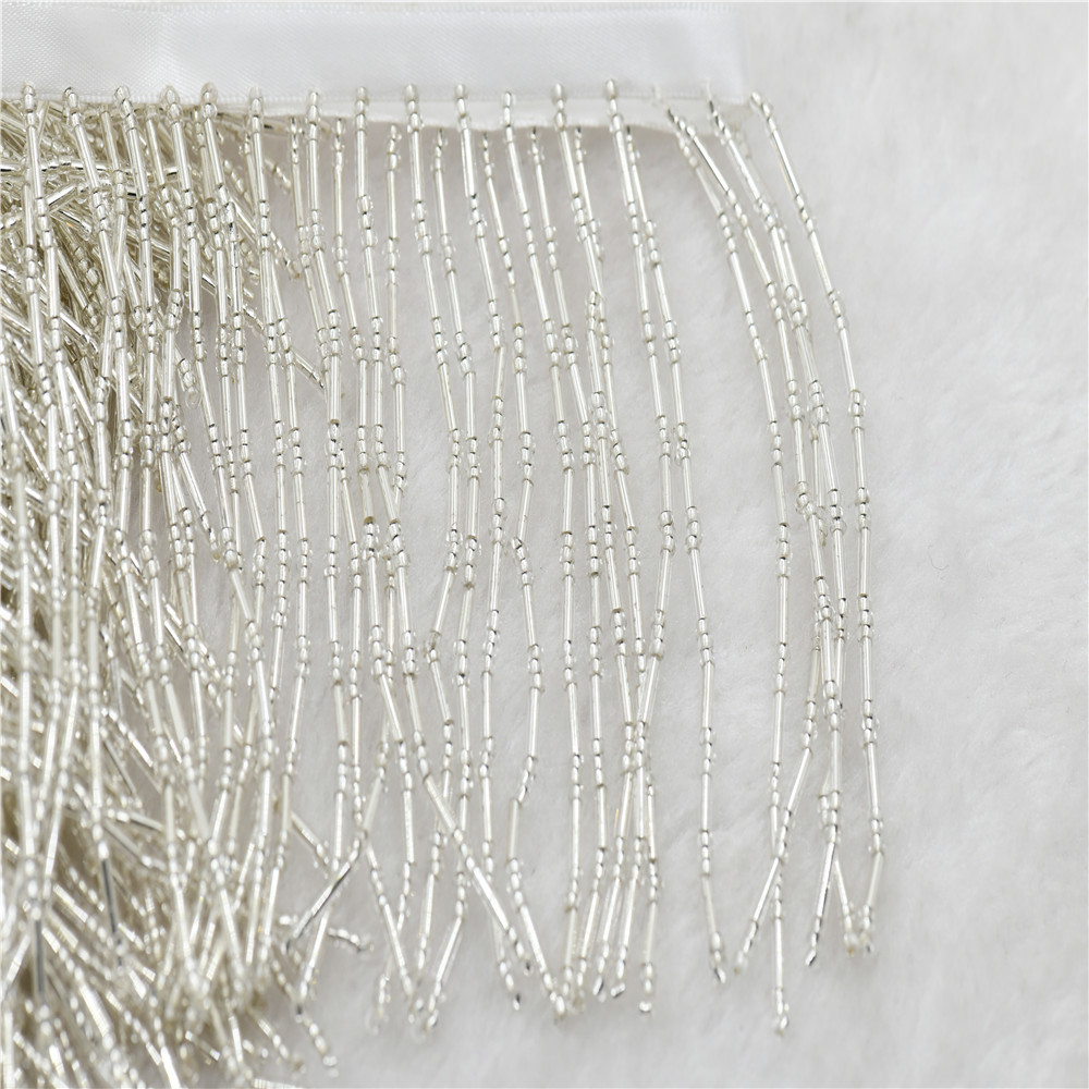 1yard 10cm wide glass Beaded F - Beaded Trim Fringe ulasan dan harga