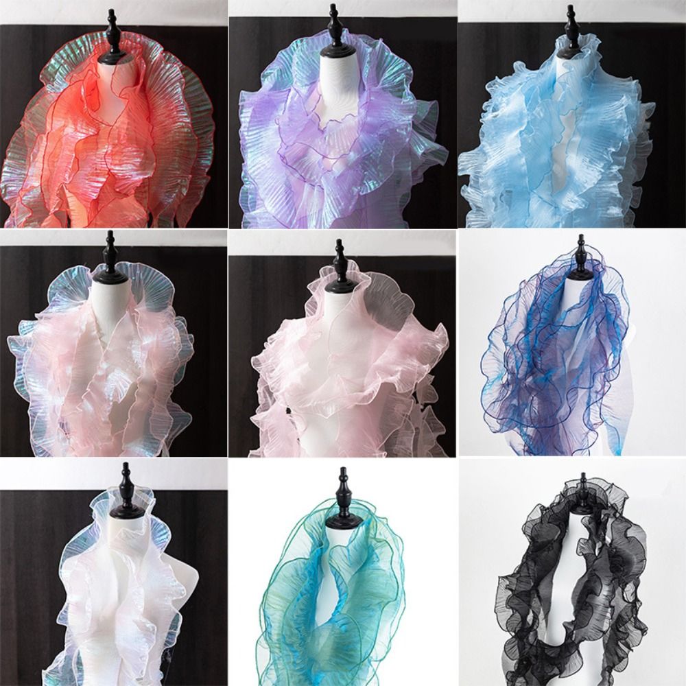 1 Yard Pleated Lace Ribbon Mer - Lace Ribbon Trim ulasan dan harga