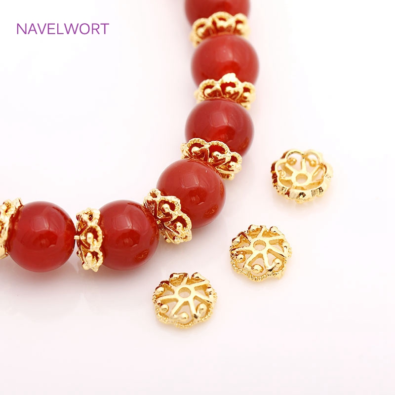 7mm 14K Gold Plated Brass Bead - Embellishment Crafts ulasan dan harga