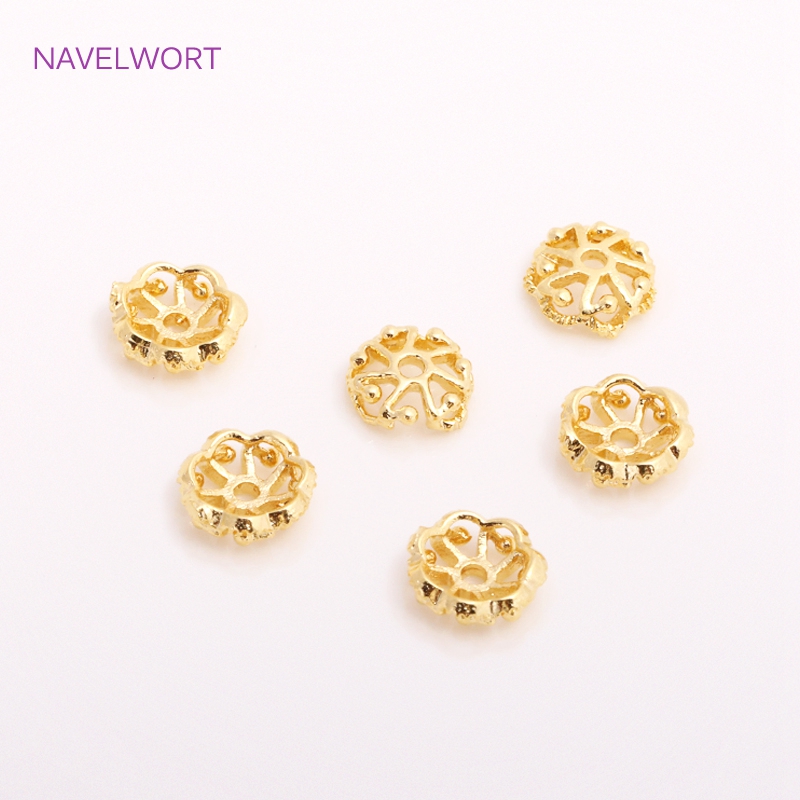 7mm 14K Gold Plated Brass Bead - Embellishment Crafts ulasan dan harga