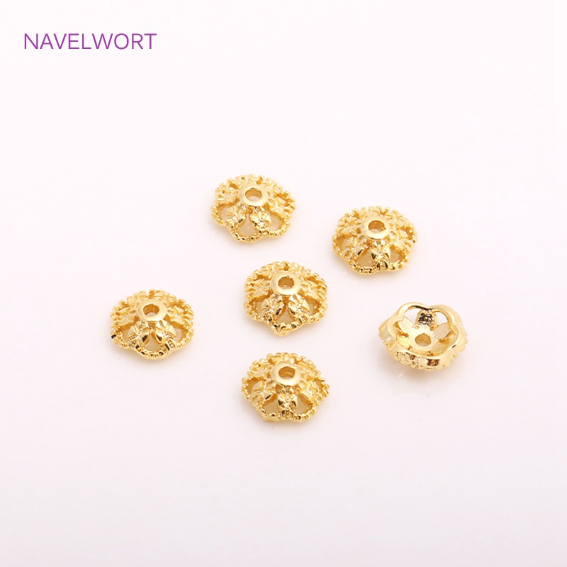 7mm 14K Gold Plated Brass Bead - Embellishment Crafts ulasan dan harga