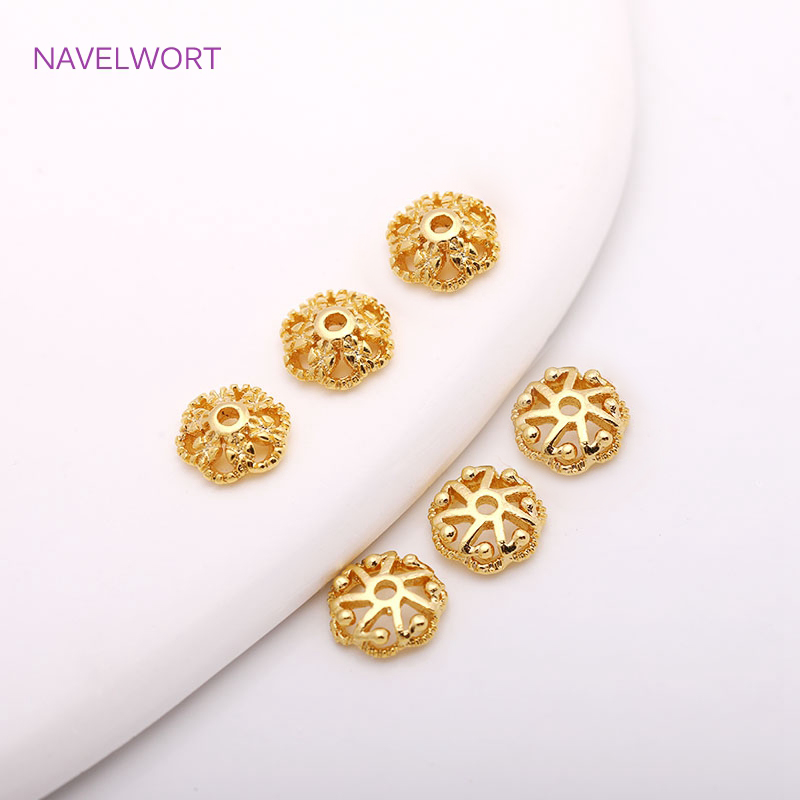 7mm 14K Gold Plated Brass Bead - Embellishment Crafts ulasan dan harga