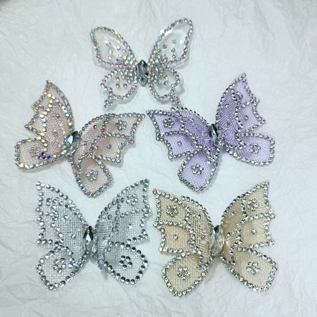 Rhinestone Butterfly Lace Appl - Sew On Rhinestone ulasan dan harga