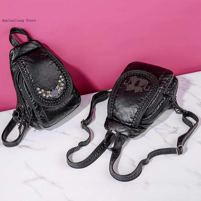 Women Small Chest Bags Fashion - Applique Patch Flower ulasan dan harga