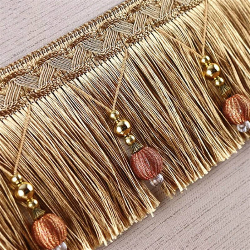 2/4/6 Meter Curtain Tassel Bea - Beaded Trim Fringe ulasan dan harga