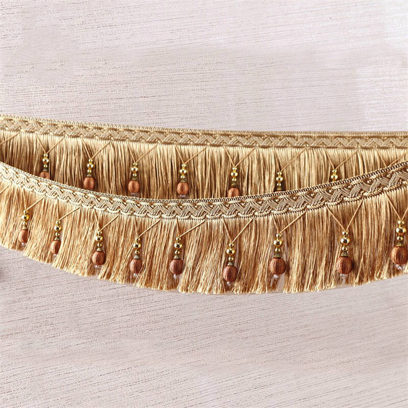 2/4/6 Meter Curtain Tassel Bea - Beaded Trim Fringe ulasan dan harga